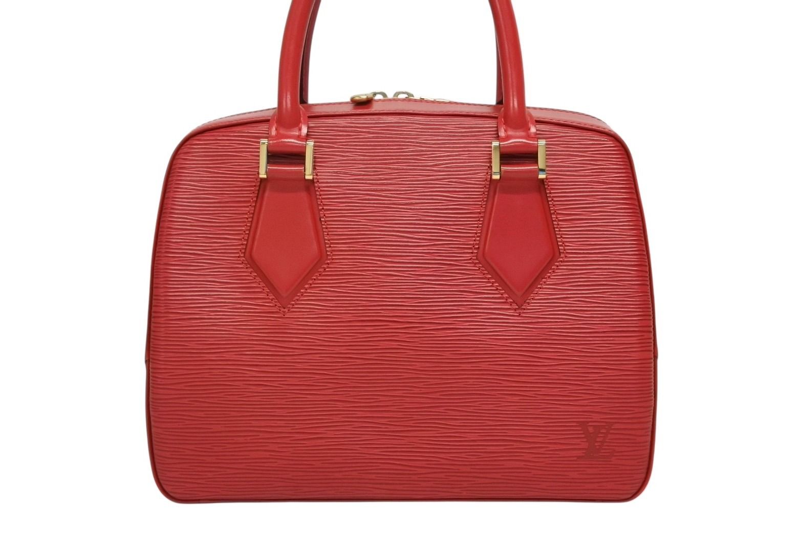 Louis Vuitton Blanc Handbag Castilian Red Epi Leather Gold — view 2