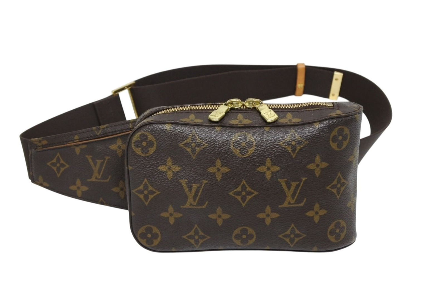 Louis Vuitton Monogram Geronimos Shoulder Bag Brown Gold
