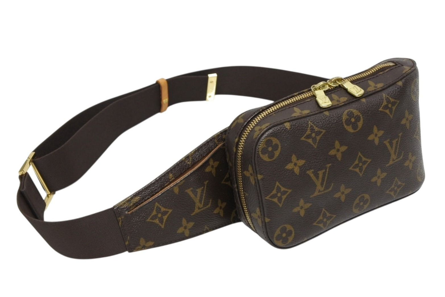 Louis Vuitton Monogram Geronimos Shoulder Bag Brown Gold — view 3