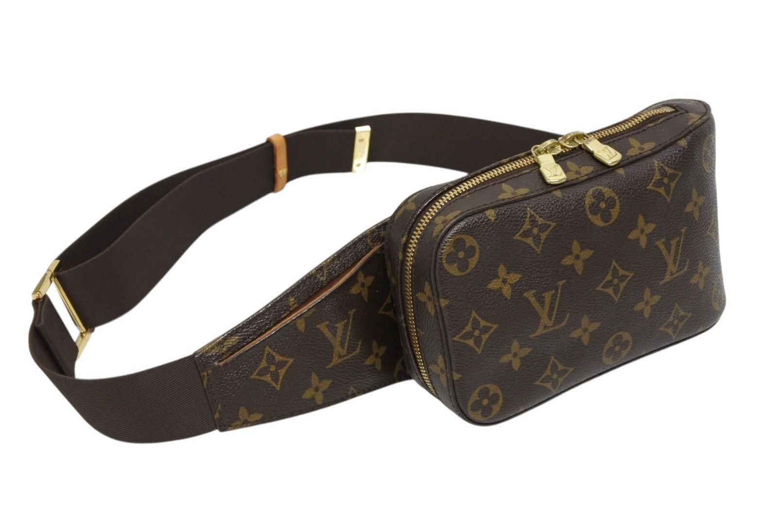 Louis Vuitton Monogram Geronimos Shoulder Bag Brown Gold — view 3