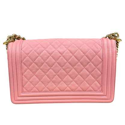 Chanel Boy Chanel Shoulder Bag Caviar Skin A67086 Pink Ladies Chanel Used Chanel