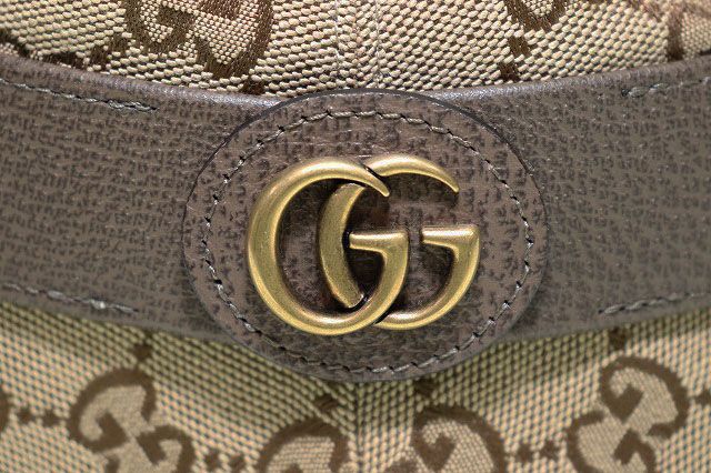 Gucci GG Canvas Fedora Hat L 576587 4hg62 2564 Hat Bucket Hat Brown aa•