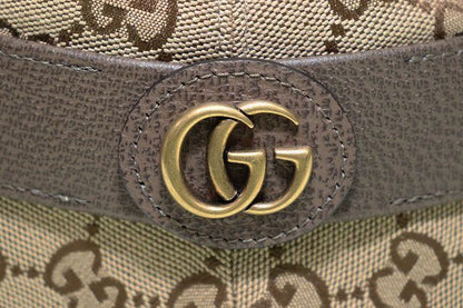 Gucci GG Canvas Fedora Hat L 576587 4hg62 2564 Hat Bucket Hat Brown aa•