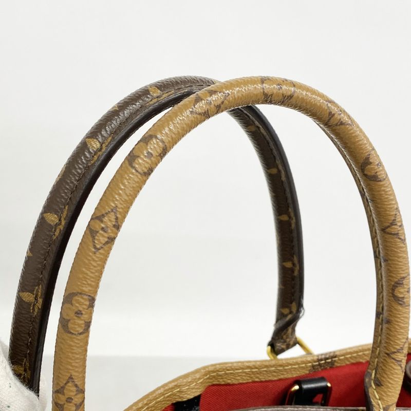 Louis Vuitton Tote Bag Monogram Giant Reverse On The Go GM M45320 Brown 2way