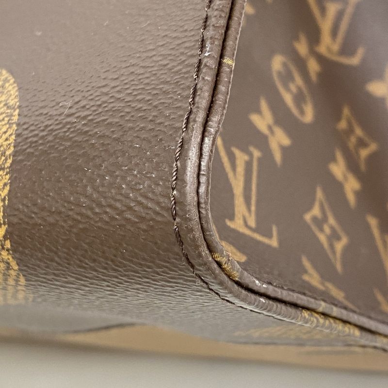 Louis Vuitton Tote Bag Monogram Giant Reverse On The Go GM M45320 Brown 2way