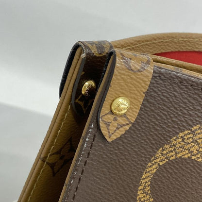 Louis Vuitton Tote Bag Monogram Giant Reverse On The Go GM M45320 Brown 2way