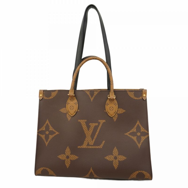Louis Vuitton Tote Bag Monogram Giant Reverse On The Go MM M45321 Brown 2way
