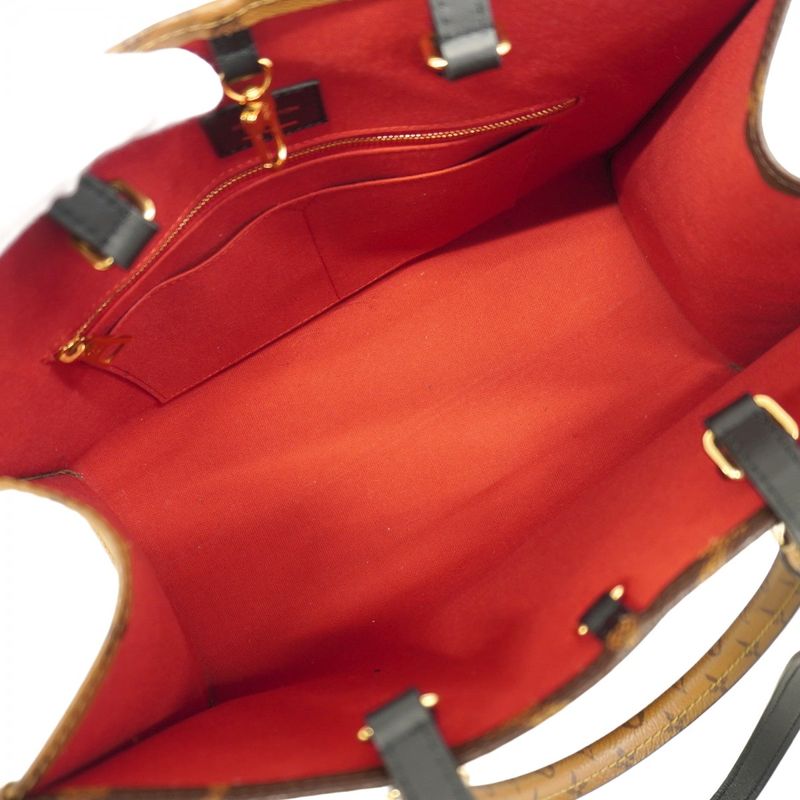 Louis Vuitton Tote Bag Monogram Giant Reverse On The Go MM M45321 Brown 2way