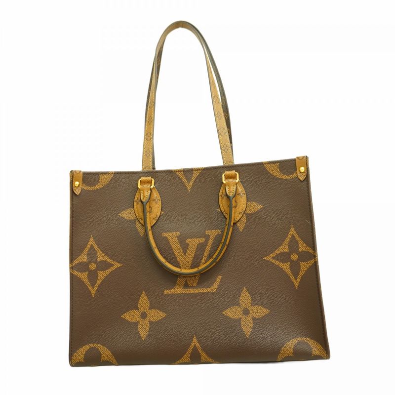 Louis Vuitton Tote Bag Monogram ・giant Reverse On The Go MM M45039 Brown 2way
