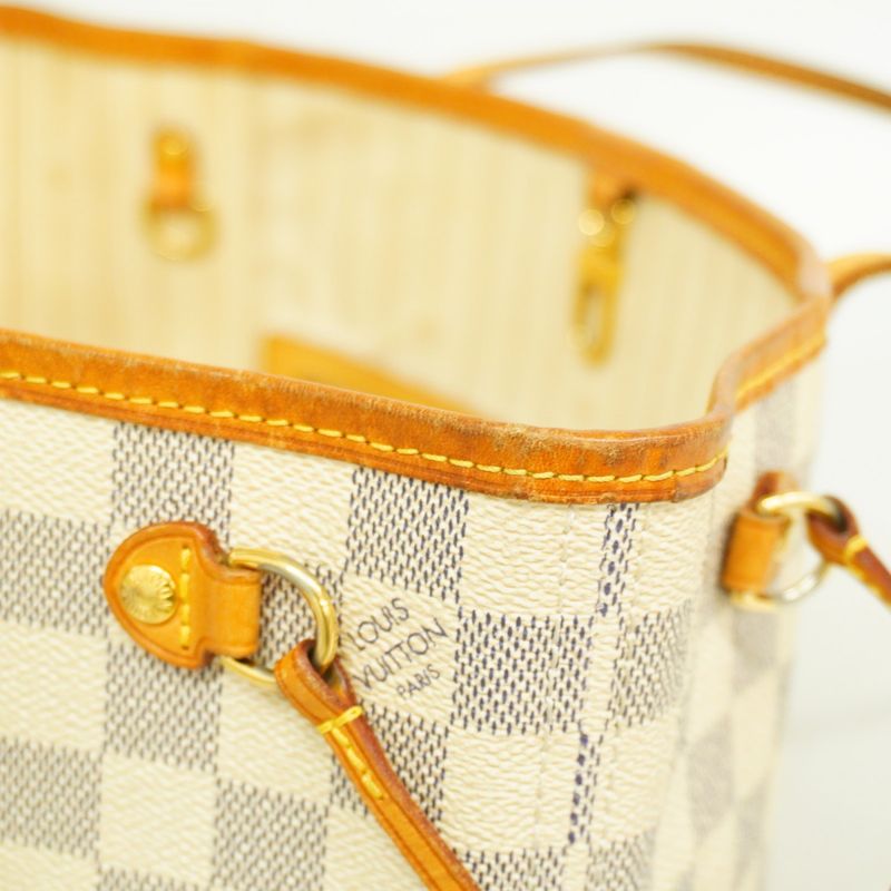 Louis Vuitton Tote Bag Damier Azure Neverfull PM N51110 White Ladies