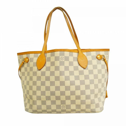 Louis Vuitton Tote Bag Damier Azure Neverfull PM N51110 White Ladies