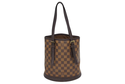 Louis Vuitton Damier Marais Shoulder Bag Brown Gold Logo