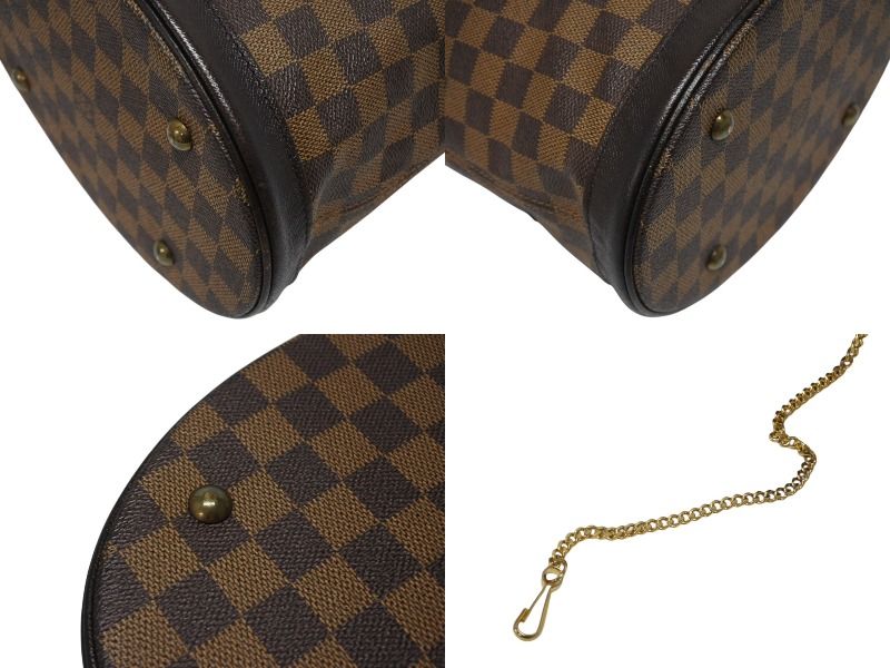 Louis Vuitton Damier Marais Shoulder Bag Brown Gold Logo — view 5