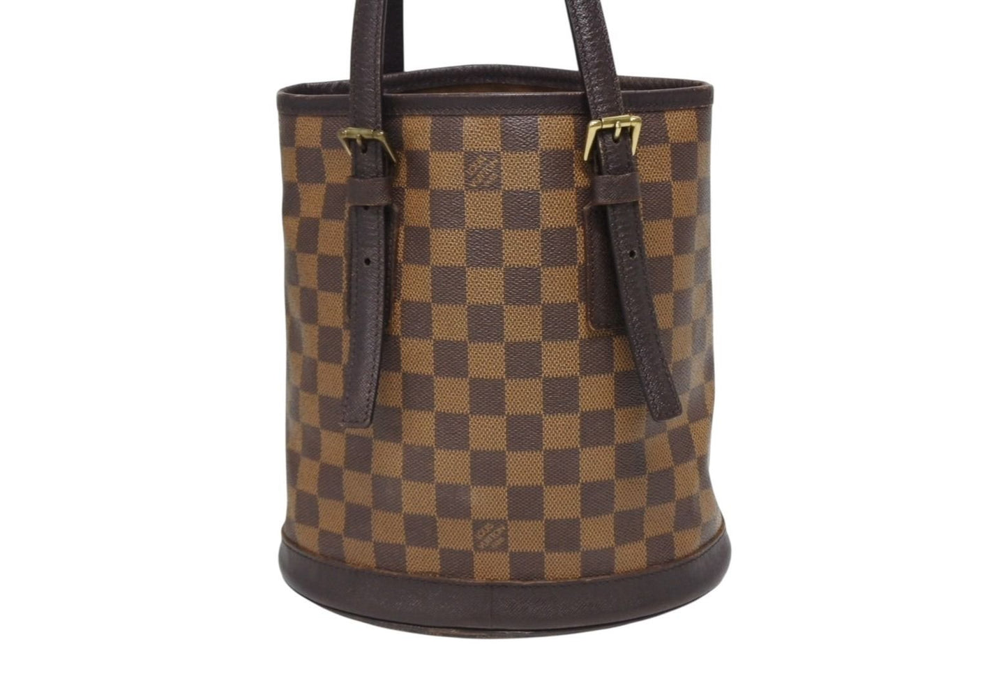 Louis Vuitton Damier Marais Shoulder Bag Brown Gold Logo — view 2