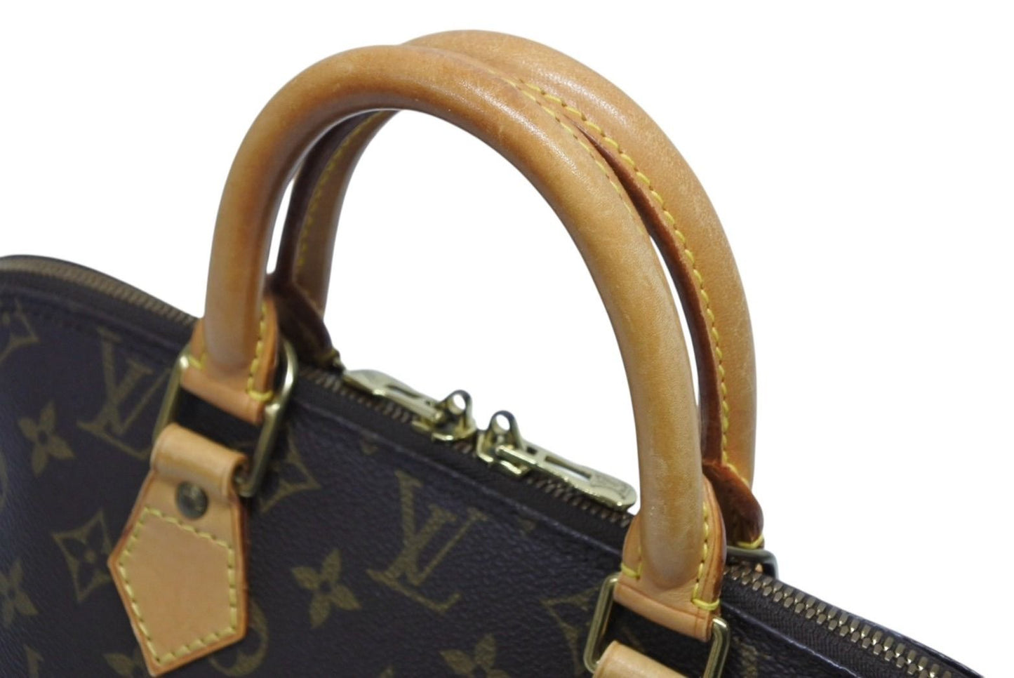 Louis Vuitton Alma PM Handbag Monogram Brown Gold — view 4