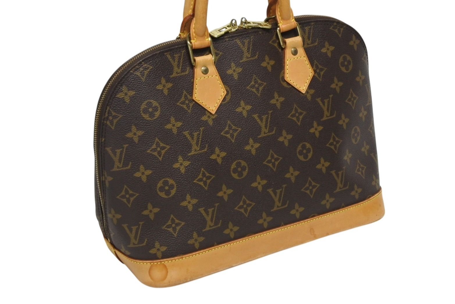 Louis Vuitton Alma PM Handbag Monogram Brown Gold — view 3