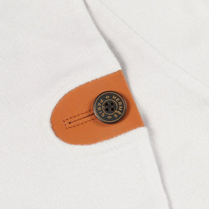 Hermes Serie Button Gray Cashmere Blouson Women's