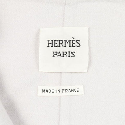 Hermes Serie Button Gray Cashmere Blouson Women's