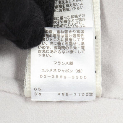 Hermes Serie Button Gray Cashmere Blouson Women's
