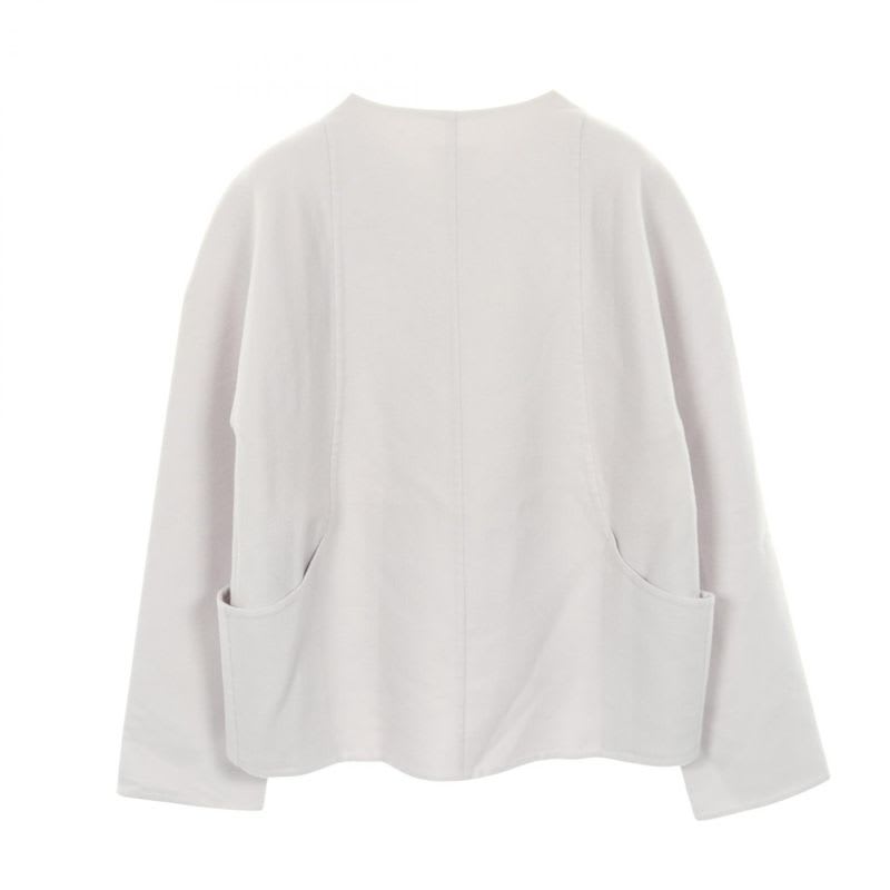 Hermes Serie Button Gray Cashmere Blouson Women's