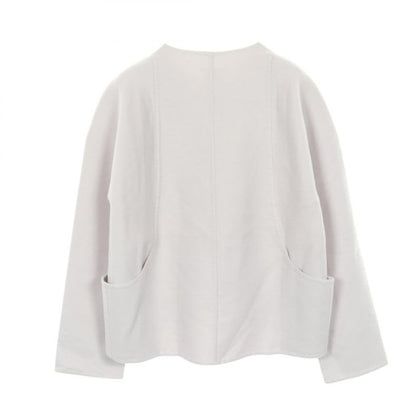 Hermes Serie Button Gray Cashmere Blouson Women's