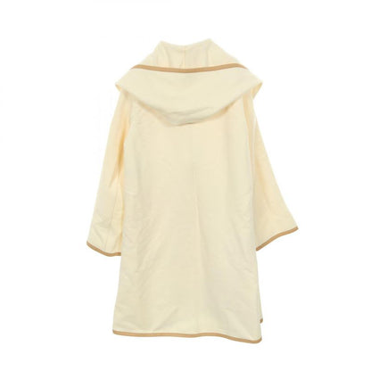 Hermes Wrap Coat Hooded Beige Wool Cashmere