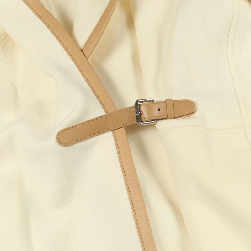 Hermes Wrap Coat Hooded Beige Wool Cashmere
