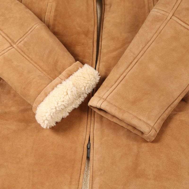 Saint Laurent Paris Suede Mouton Coat Men's