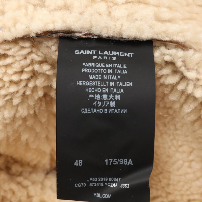 Saint Laurent Paris Suede Mouton Coat Men's
