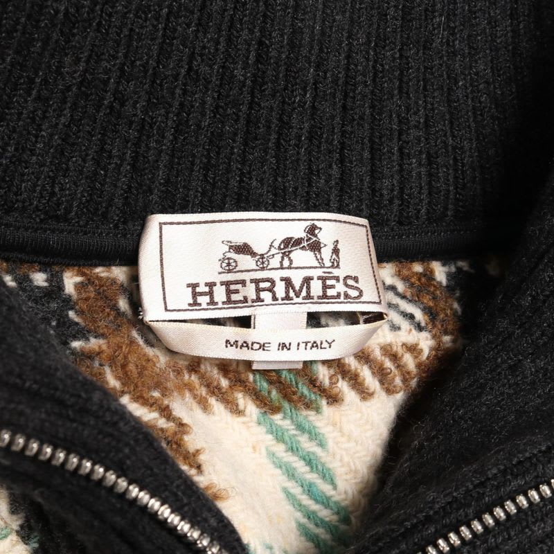 Hermes Knit Black Beige Green Wool
