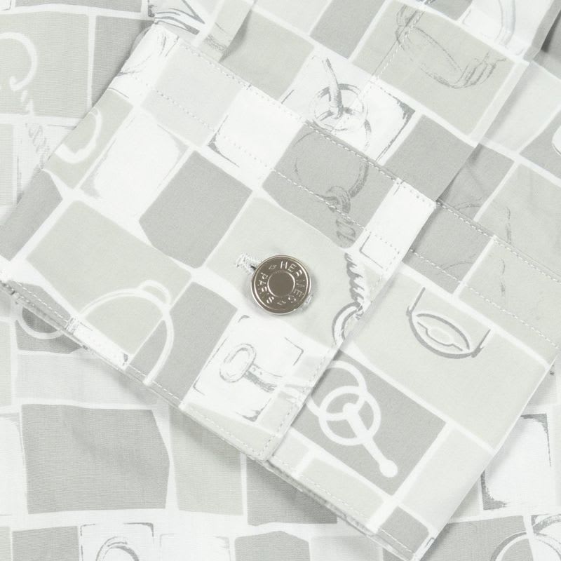 Hermes Mosaic Equestre Cotton Shirt Men's