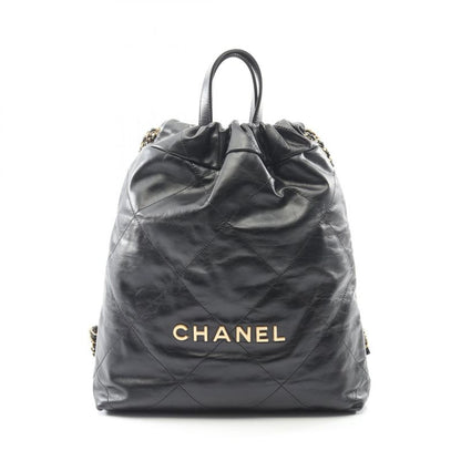 Chanel Rucksack Sac Backpack Chanel 22 Small Black Leather Chanel22 Matelasse