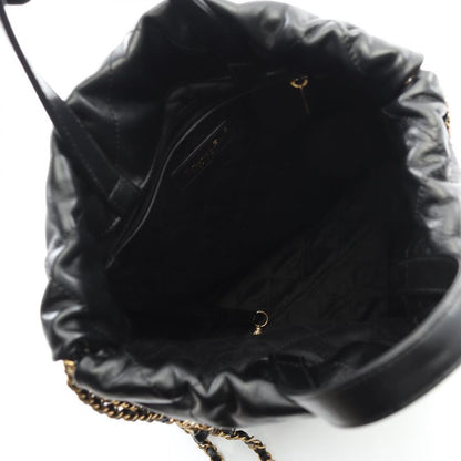 Chanel Rucksack Sac Backpack Chanel 22 Small Black Leather Chanel22 Matelasse