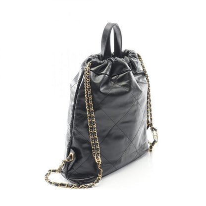 Chanel Rucksack Sac Backpack Chanel 22 Small Black Leather Chanel22 Matelasse