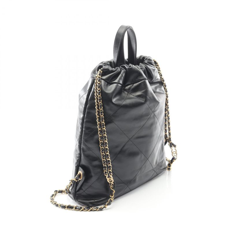 Chanel Chanel Rucksack Sac Backpack 22 Small Black Leather Chanel22 Quilted