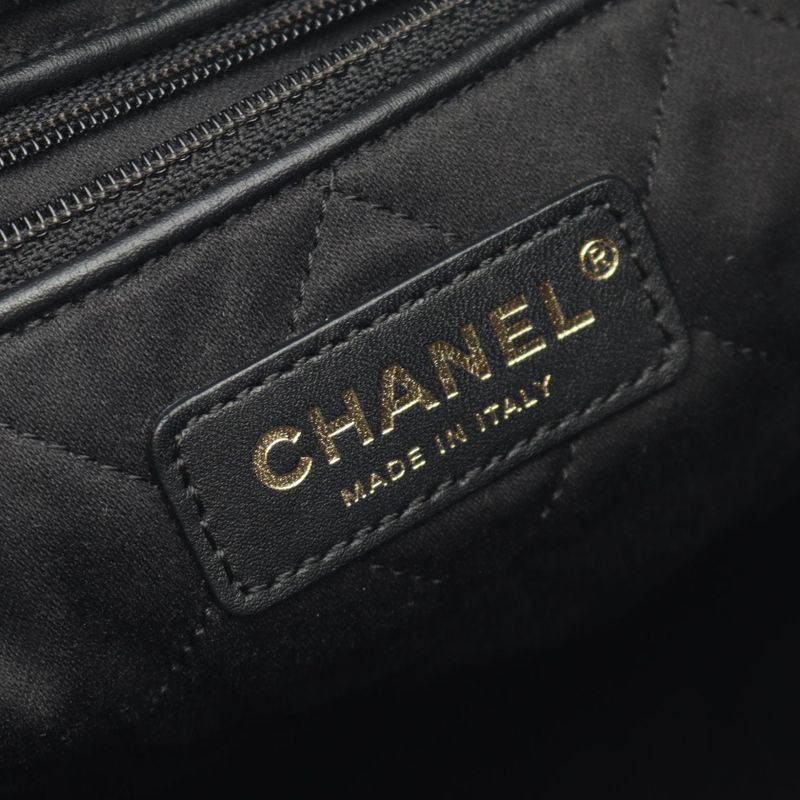 Chanel Rucksack Sac Backpack Chanel 22 Small Black Leather Chanel22 Matelasse