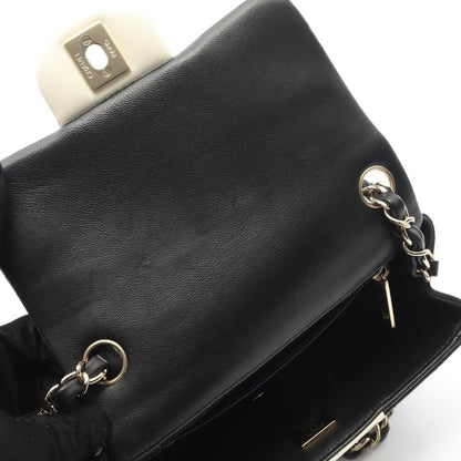 Chanel Shoulder Bag Mini Matelasse Black White Lambskin Mini Matelasse Bicolor