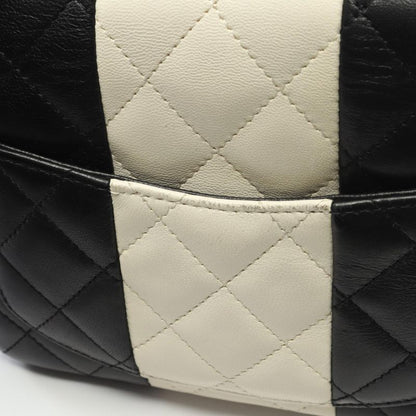 Chanel Shoulder Bag Mini Matelasse Black White Lambskin Mini Matelasse Bicolor