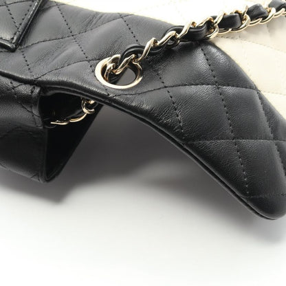 Chanel Shoulder Bag Mini Matelasse Black White Lambskin Mini Matelasse Bicolor