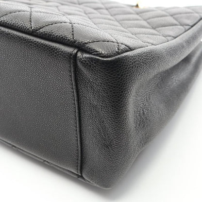 Chanel Tote Bag Matelasse Grand Shopping GST A50995 Black Caviar Skin (grained
