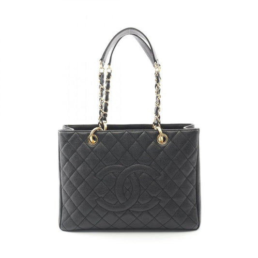Chanel Tote Bag Matelasse Grand Shopping GST A50995 Black Caviar Skin (grained