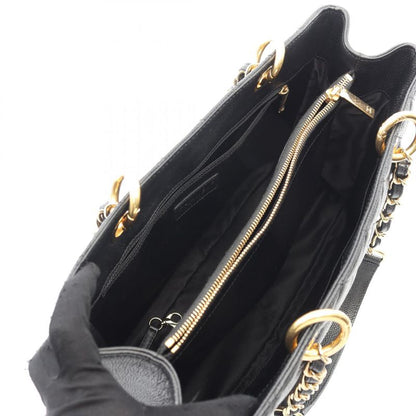 Chanel Tote Bag Matelasse Grand Shopping GST A50995 Black Caviar Skin (grained