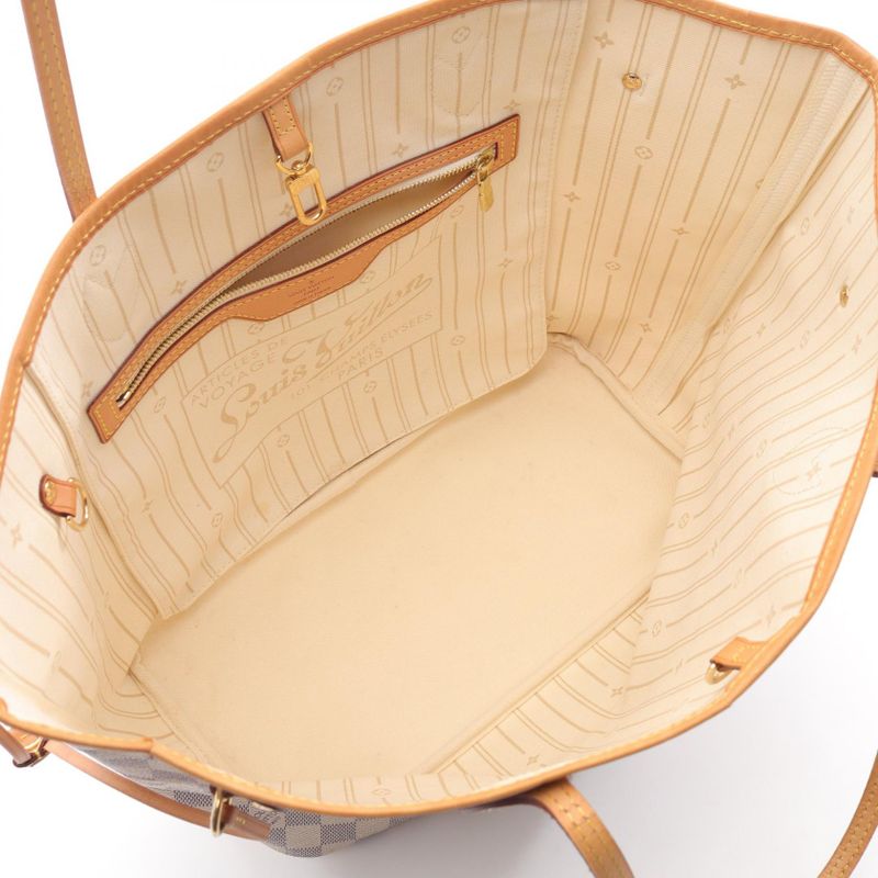 Louis Vuitton Tote Bag Neverfull MM N51107 PVC Coated Canvas Leather Neverfull