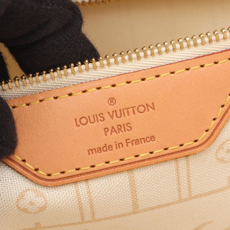 Louis Vuitton Tote Bag Neverfull MM N51107 PVC Coated Canvas Leather Neverfull