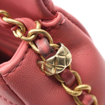 Chanel Shoulder Bag Quilted Small Pink Lambskin Flap Chain
