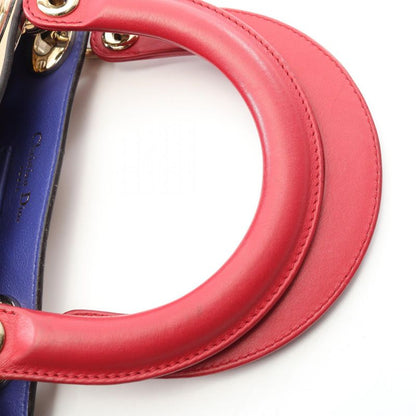 Dior Handbag Diorissimo Large Beige Red Leather Diorissimo 2way Tote Bag