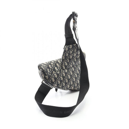 Dior Waist Bag Body Bag Saddle Oblique Jacquard Navy Canvas Leather Oblique