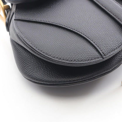 Dior Handbag Saddle Bag Mini Black Leather Saddle Bag Mini Ladies Used A