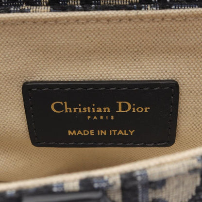 Dior Handbag Saddle Bag Mini Oblique Jacquard Navy Canvas Leather Oblique