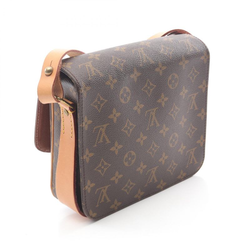 Louis Vuitton Shoulder Bag Cartesier MM PVC Coated Canvas Leather